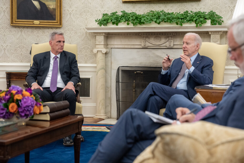 US President Joe Biden held another round of talks with Congressional leaders, including House Speaker Kevin McCarthy, at the White House to discuss the Debt Limit crisis. 
