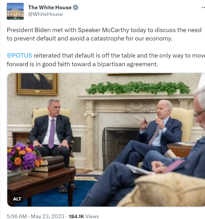 President Joe Biden and Speaker of the House Kevin McCarthy Hold Talks on the US Debt Ceiling Crisis to Avert Defaults and Economic Disaster