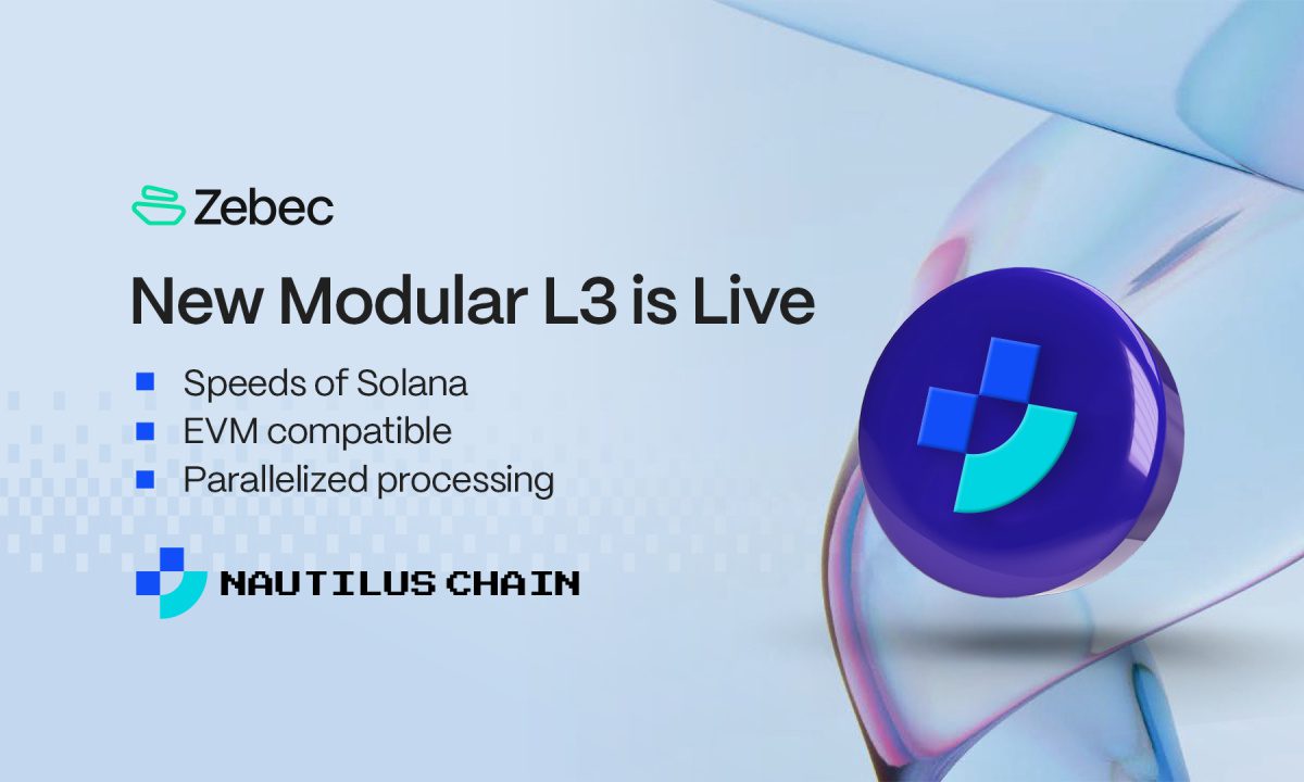 Zebec's Nautilus Modular L3 Chain Debuts on Mainnet, Focused on the Future of DeFi and Sustainable Payments